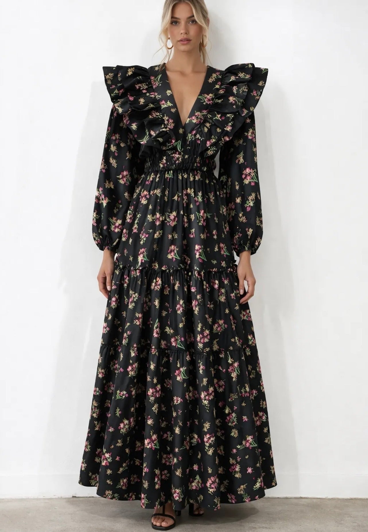 Robe Fleur noir